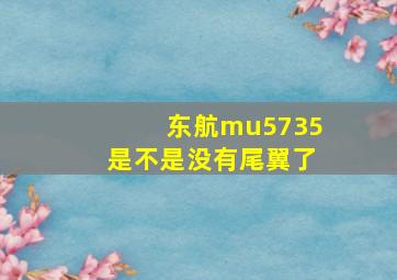 东航mu5735是不是没有尾翼了