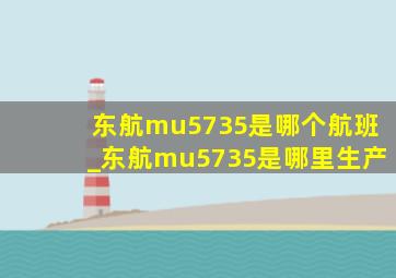 东航mu5735是哪个航班_东航mu5735是哪里生产