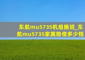 东航mu5735机组换班_东航mu5735家属赔偿多少钱