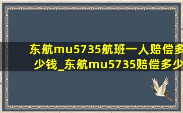 东航mu5735航班一人赔偿多少钱_东航mu5735赔偿多少钱给家属