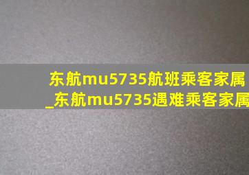 东航mu5735航班乘客家属_东航mu5735遇难乘客家属