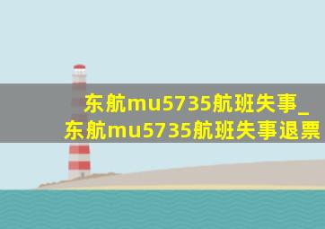 东航mu5735航班失事_东航mu5735航班失事退票