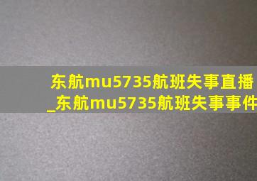 东航mu5735航班失事直播_东航mu5735航班失事事件