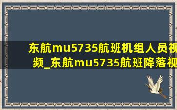 东航mu5735航班机组人员视频_东航mu5735航班降落视频