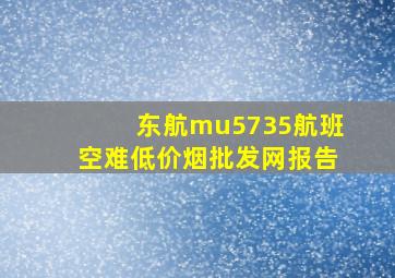 东航mu5735航班空难(低价烟批发网)报告