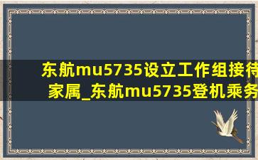 东航mu5735设立工作组接待家属_东航mu5735登机乘务组工作人员