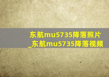 东航mu5735降落照片_东航mu5735降落视频