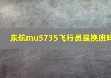 东航mu5735飞行员是换班吗