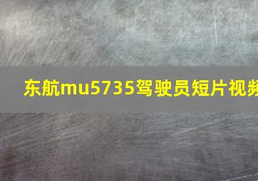 东航mu5735驾驶员短片视频