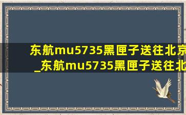 东航mu5735黑匣子送往北京_东航mu5735黑匣子送往北京航班