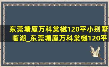 东莞塘厦万科棠樾120平小别墅临湖_东莞塘厦万科棠樾120平小别墅