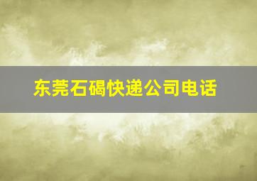 东莞石碣快递公司电话