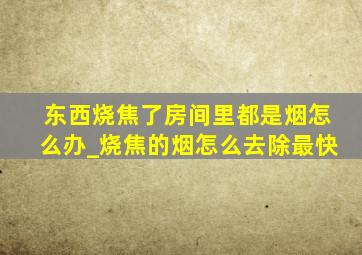 东西烧焦了房间里都是烟怎么办_烧焦的烟怎么去除最快