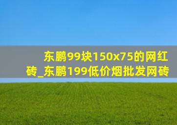 东鹏99块150x75的网红砖_东鹏199(低价烟批发网)砖