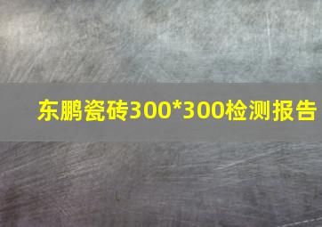 东鹏瓷砖300*300检测报告