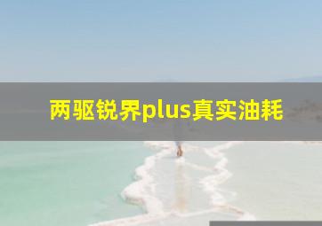 两驱锐界plus真实油耗