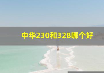 中华230和328哪个好