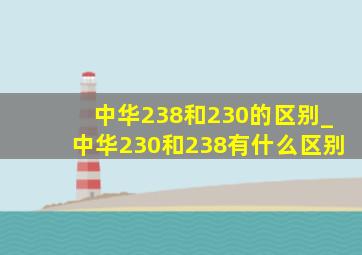 中华238和230的区别_中华230和238有什么区别