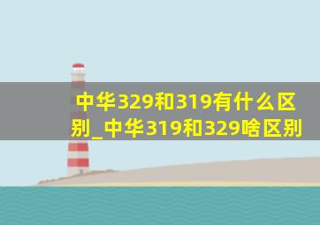 中华329和319有什么区别_中华319和329啥区别