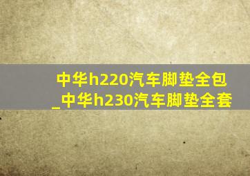 中华h220汽车脚垫全包_中华h230汽车脚垫全套