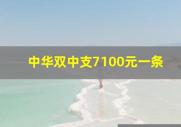 中华双中支7100元一条