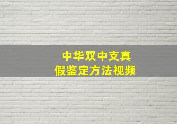 中华双中支真假鉴定方法视频