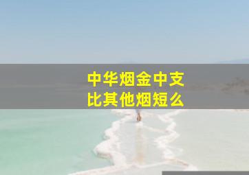 中华烟金中支比其他烟短么