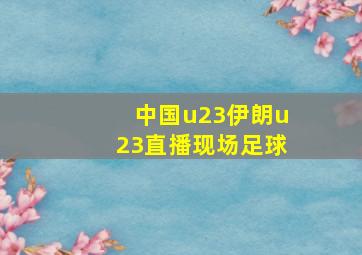 中国u23伊朗u23直播现场足球