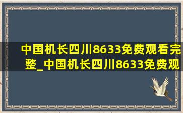 中国机长四川8633免费观看完整_中国机长四川8633免费观看