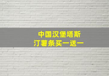 中国汉堡塔斯汀薯条买一送一