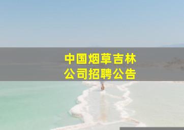 中国烟草吉林公司招聘公告