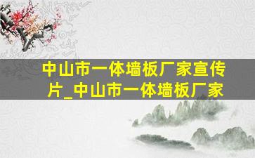 中山市一体墙板厂家宣传片_中山市一体墙板厂家