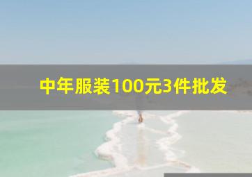 中年服装100元3件批发