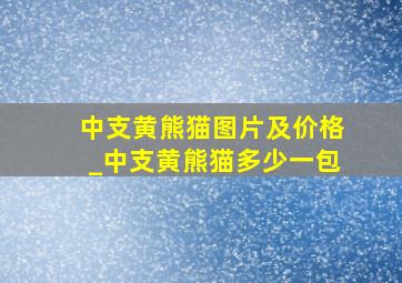 中支黄熊猫图片及价格_中支黄熊猫多少一包