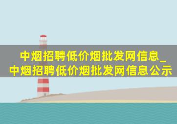 中烟招聘(低价烟批发网)信息_中烟招聘(低价烟批发网)信息公示