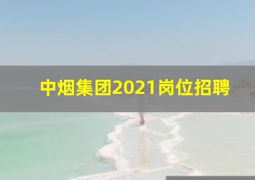 中烟集团2021岗位招聘