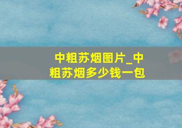 中粗苏烟图片_中粗苏烟多少钱一包