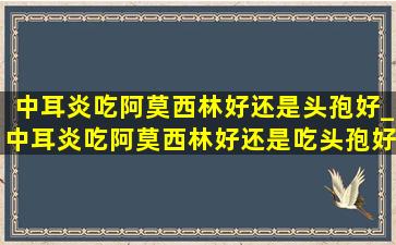 中耳炎吃阿莫西林好还是头孢好_中耳炎吃阿莫西林好还是吃头孢好