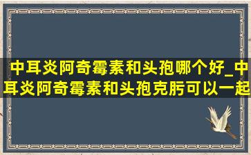 中耳炎阿奇霉素和头孢哪个好_中耳炎阿奇霉素和头孢克肟可以一起用吗