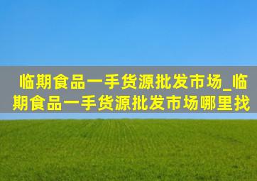 临期食品一手货源批发市场_临期食品一手货源批发市场哪里找