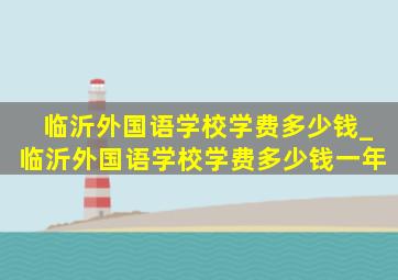 临沂外国语学校学费多少钱_临沂外国语学校学费多少钱一年