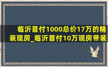 临沂首付1000总价17万的精装现房_临沂首付10万现房带装修