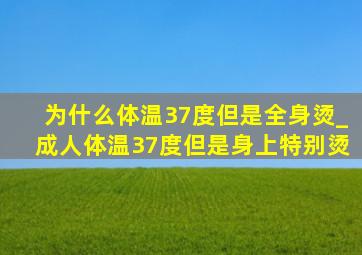 为什么体温37度但是全身烫_成人体温37度但是身上特别烫