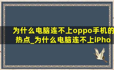 为什么电脑连不上oppo手机的热点_为什么电脑连不上iPhone的热点