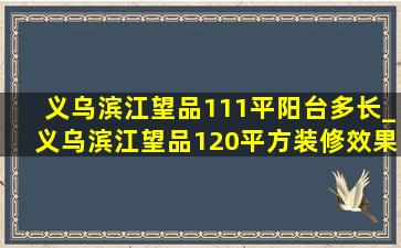 义乌滨江望品111平阳台多长_义乌滨江望品120平方装修效果