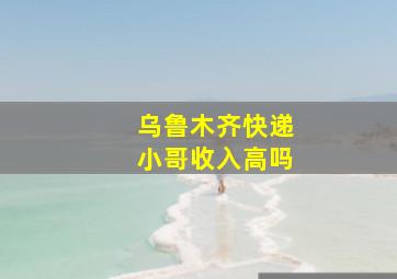 乌鲁木齐快递小哥收入高吗