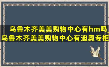 乌鲁木齐美美购物中心有hm吗_乌鲁木齐美美购物中心有迪奥专柜吗