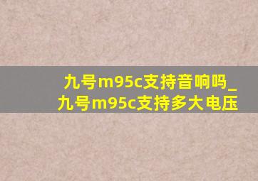 九号m95c支持音响吗_九号m95c支持多大电压