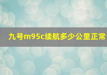 九号m95c续航多少公里正常