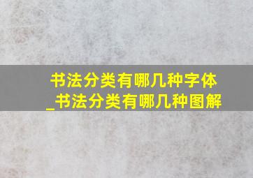 书法分类有哪几种字体_书法分类有哪几种图解